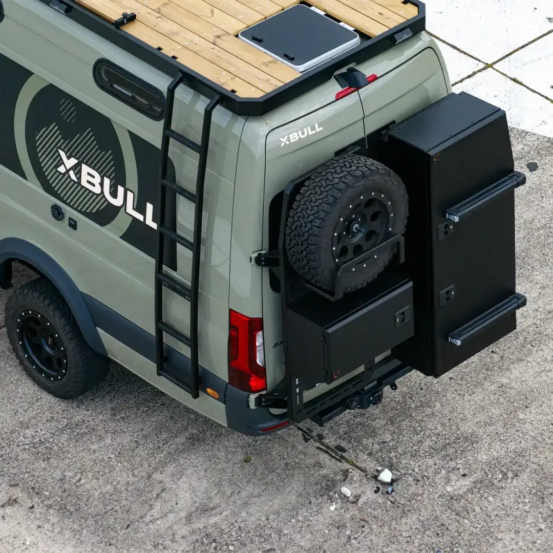 Heckbox B 1700 L – Heckträgersystem Anbauteile von XBULL, ohne Montage mit Variodeckel (380.00€), MAN TGE,Sprinter 906,Sprinter 907,VW Crafter – XBULL Offroad Eisenach – Bild 4